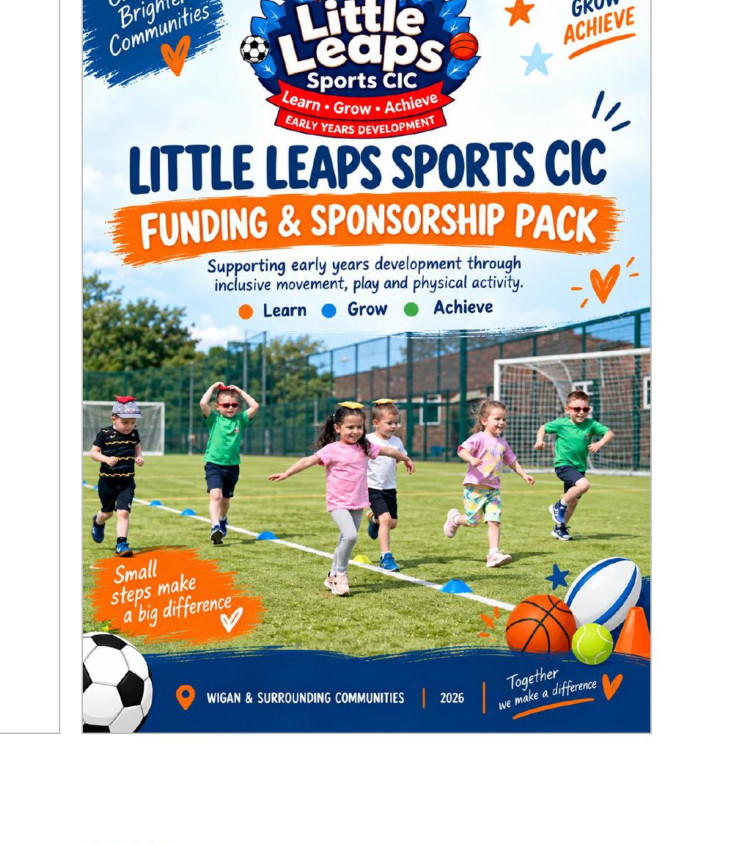 Actual redesigned Little Leaps sponsorship pack cover